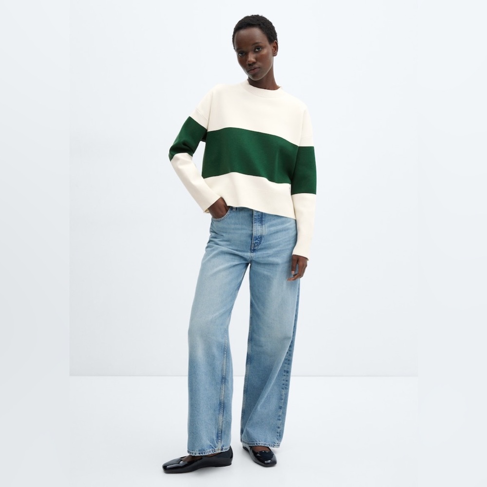 Mango Oversized Striped Sweater